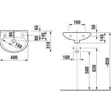 Раковина 40x31 см Jika Lyra Plus 8153810001051