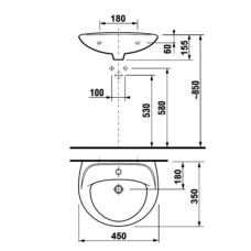 Раковина 45x35 см Jika Lyra Euroline 8142730001045