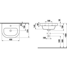 Раковина 45x37 см Jika Olymp 8156140001041