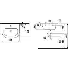 Раковина 45x37 см Jika Olymp 8156140001041