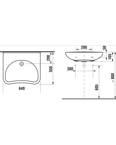 Раковина 64x55 см Jika Mio 8137140001099