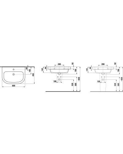 Раковина 60x45 см Jika Olymp 8126130001041