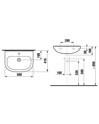 Раковина 50x41 Jika Olymp 8106110001049