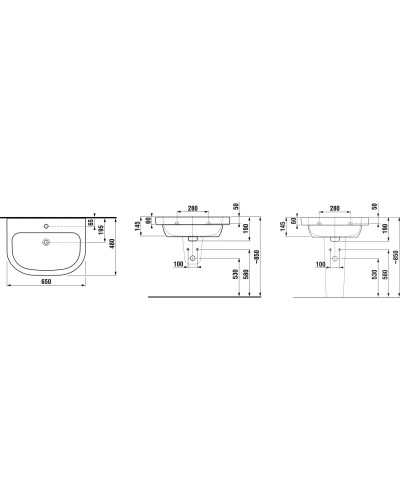 Раковина 65x48 см Jika Olymp 8126140001041