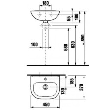 Раковина 45x37 Jika Olymp 8156120001041