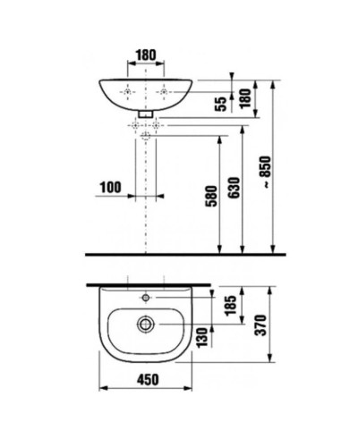 Раковина 45x37 Jika Olymp 8156120001041