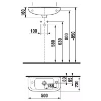 Раковина 50x23 см Jika Olymp 8156130001061