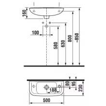 Раковина 50x23 см Jika Olymp 8156130001061