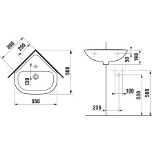 Раковина 55x56 см Jika Olymp 8166140001041