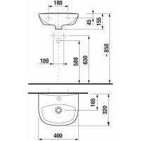 Раковина 40x32 см Jika Zeta 8153930001041