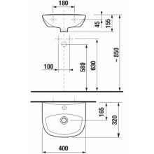 Раковина 40x32 см Jika Zeta 8153930001041