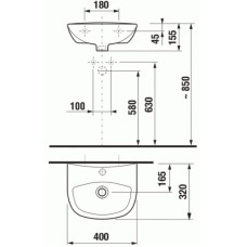Раковина 40x32 см Jika Zeta 8153930001041