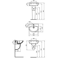 Раковина 50х43 см Vidima Seva Fresh W411561