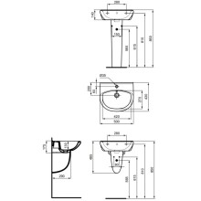 Раковина 50х43 см Vidima Seva Fresh W411561