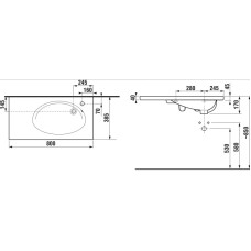 Раковина 80x38,5 см Jika Tigo 8122180001061