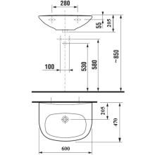 Раковина 60x47 см Jika Zeta 8103920001099