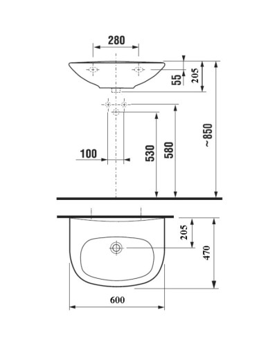 Раковина 60x47 см Jika Zeta 8103920001099
