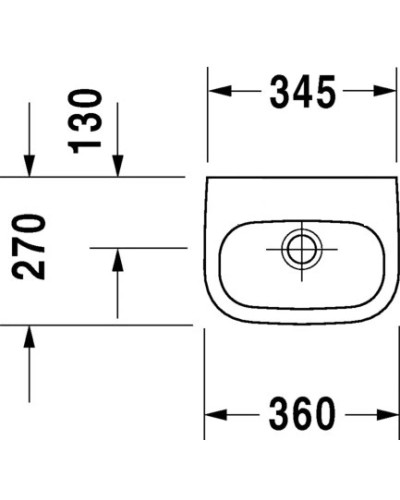 Раковина 36х27 см Duravit D-Code 07053600002