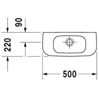 Раковина 50х22 см Duravit D-Code 07065000002