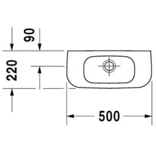 Раковина 50х22 см Duravit D-Code 07065000002