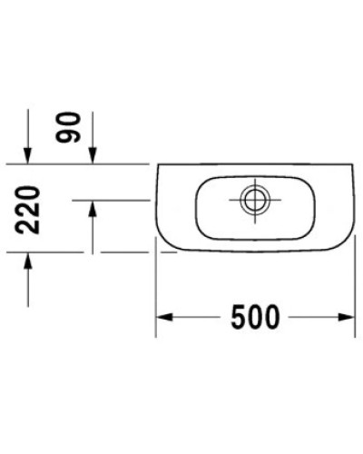 Раковина 50х22 см Duravit D-Code 07065000002