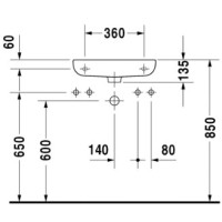 Раковина 50х22 см Duravit D-Code 07065000002