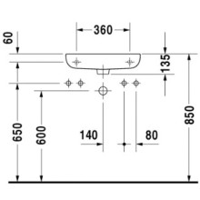 Раковина 50х22 см Duravit D-Code 07065000002