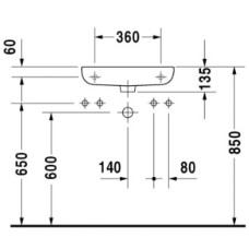 Раковина 50х22 см Duravit D-Code 07065000002