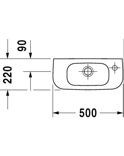 Раковина 50х22 см Duravit D-Code 07065000082