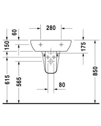 Раковина 55х43 см Duravit D-Code 23105500002