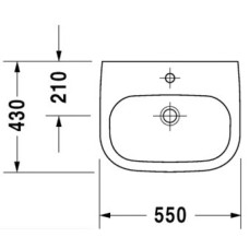 Раковина 55х43 см Duravit D-Code 23105500002