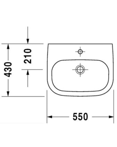 Раковина 55х43 см Duravit D-Code 23105500002