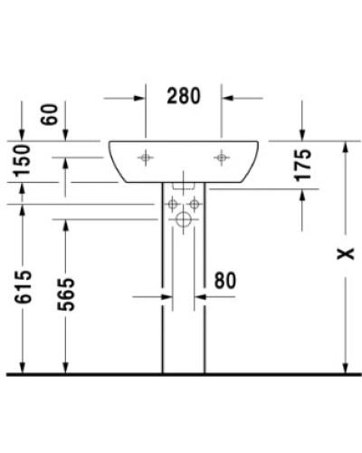 Раковина 55х43 см Duravit D-Code 23105500002