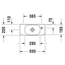 Раковина 50х22 см Duravit DuraStyle 0713500008