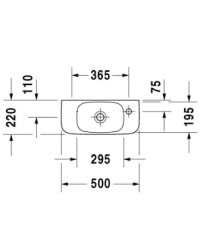 Раковина 50х22 см Duravit DuraStyle 0713500008