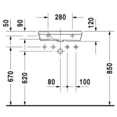 Раковина 50х22 см Duravit DuraStyle 0713500008