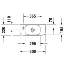 Раковина 50х22 см Duravit DuraStyle 0713500009