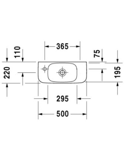 Раковина 50х22 см Duravit DuraStyle 0713500009