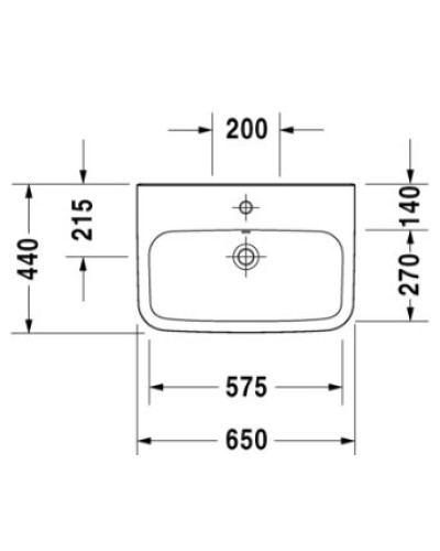 Раковина 65х44 см Duravit DuraStyle 2319650000