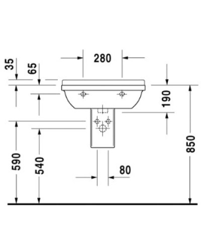Раковина 60х45 см Duravit Starck 3 0300600000