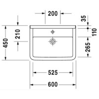 Раковина 60х45 см Duravit Starck 3 0300600000
