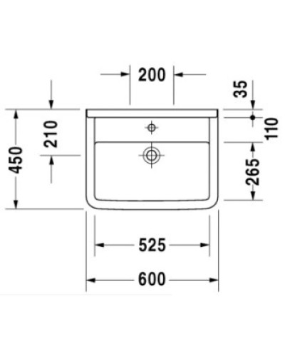 Раковина 60х45 см Duravit Starck 3 0300600000