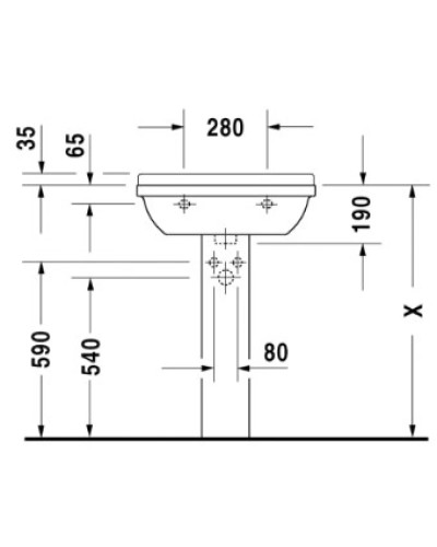 Раковина 60х45 см Duravit Starck 3 0300600000