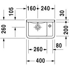 Раковина 40х26 см Duravit Starck 3 0751400000