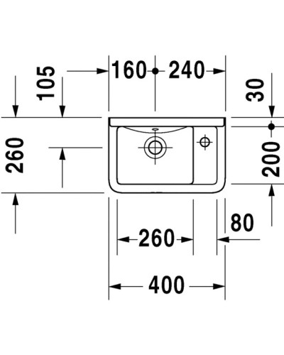 Раковина 40х26 см Duravit Starck 3 0751400000