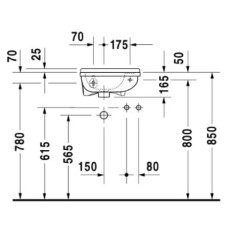 Раковина 40х26 см Duravit Starck 3 0751400000