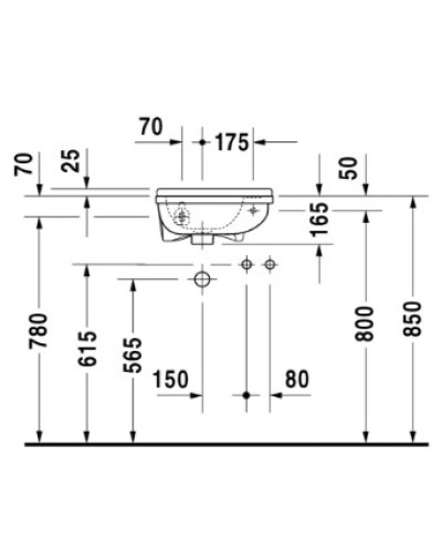 Раковина 40х26 см Duravit Starck 3 0751400000