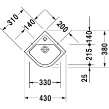 Раковина 31х31 см Duravit Starck 3 0752440000