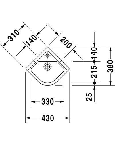 Раковина 31х31 см Duravit Starck 3 0752440000