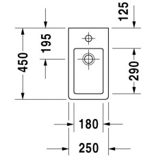 Раковина 45х25 см Duravit Vero 0702250000